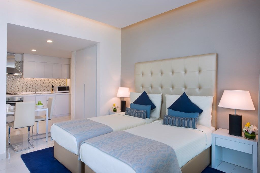 Damac Maison The Vogue Dubai Eksteriør billede A bedroom at the hotel